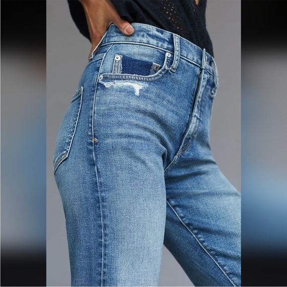 Anthropologie Pilcro The Selvedge Vintage Straight Jeans Distressed Size 27 - Picture 9 of 12